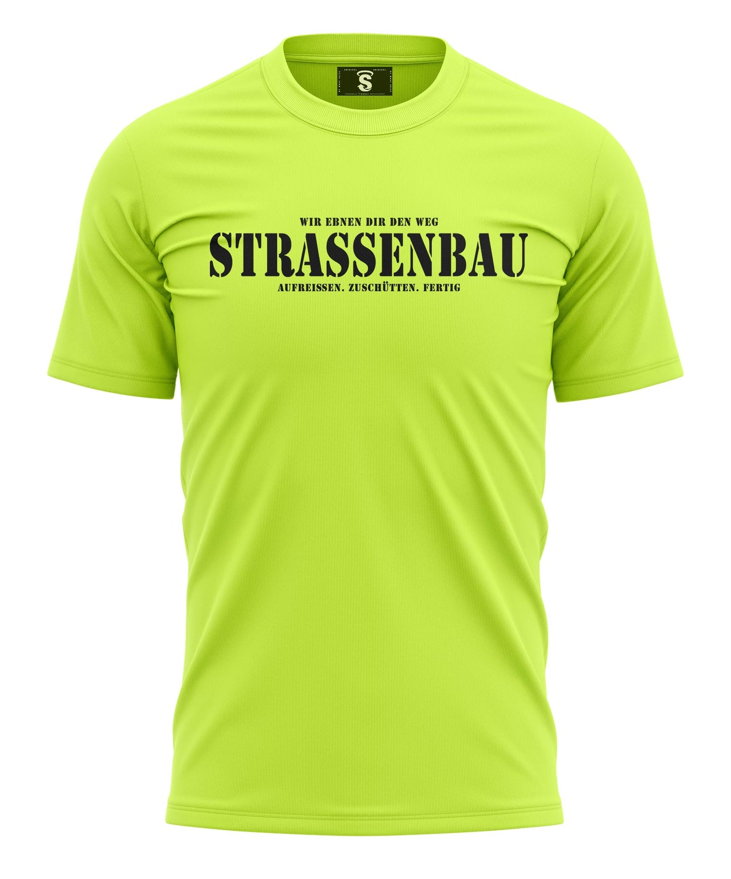Strassenbau Herren Shirt Neon