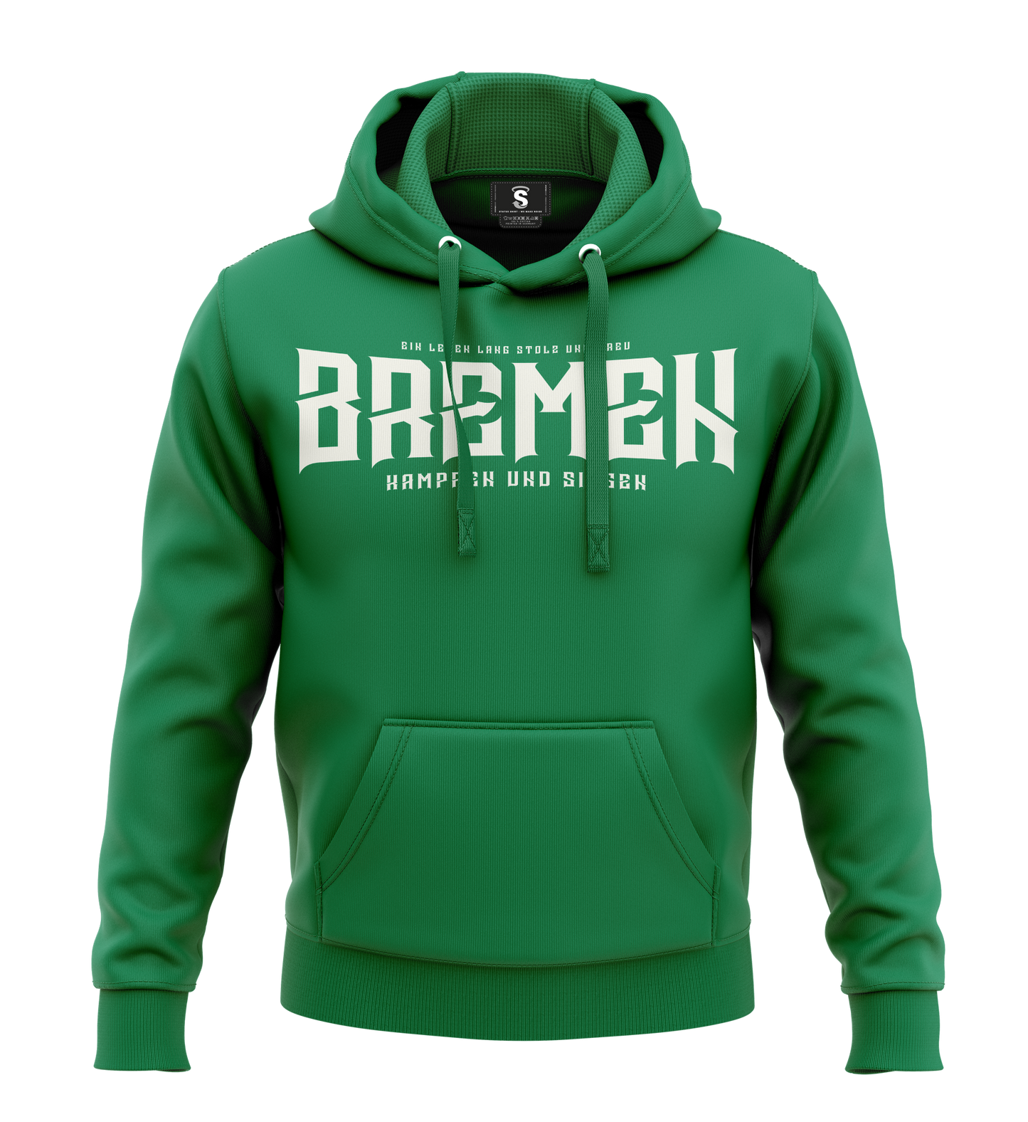 Bremen Kapuzen Pullover Grün Weiß