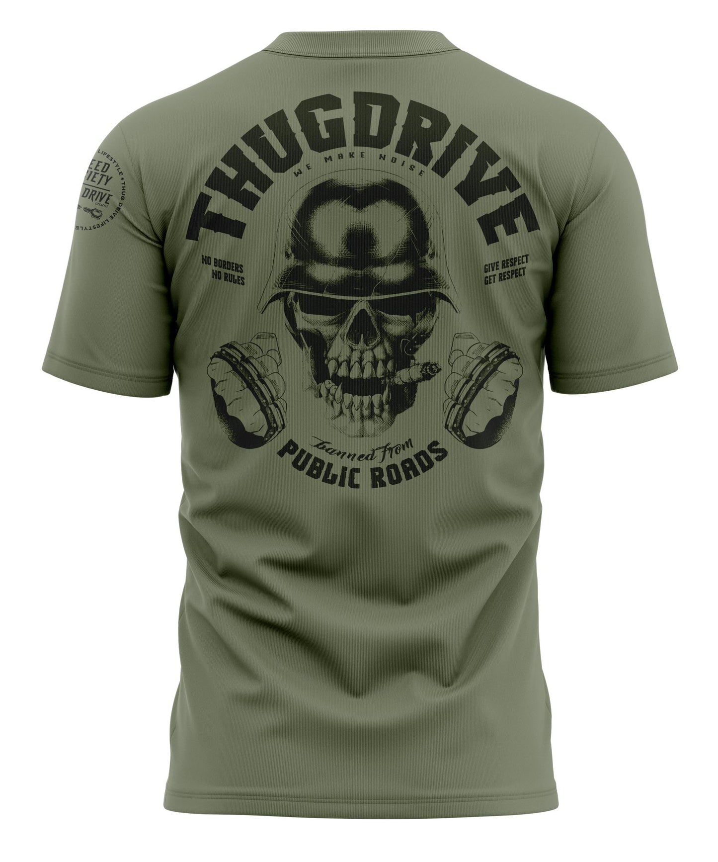 #08 Thugdrive Biker T-Shirt Skull Black